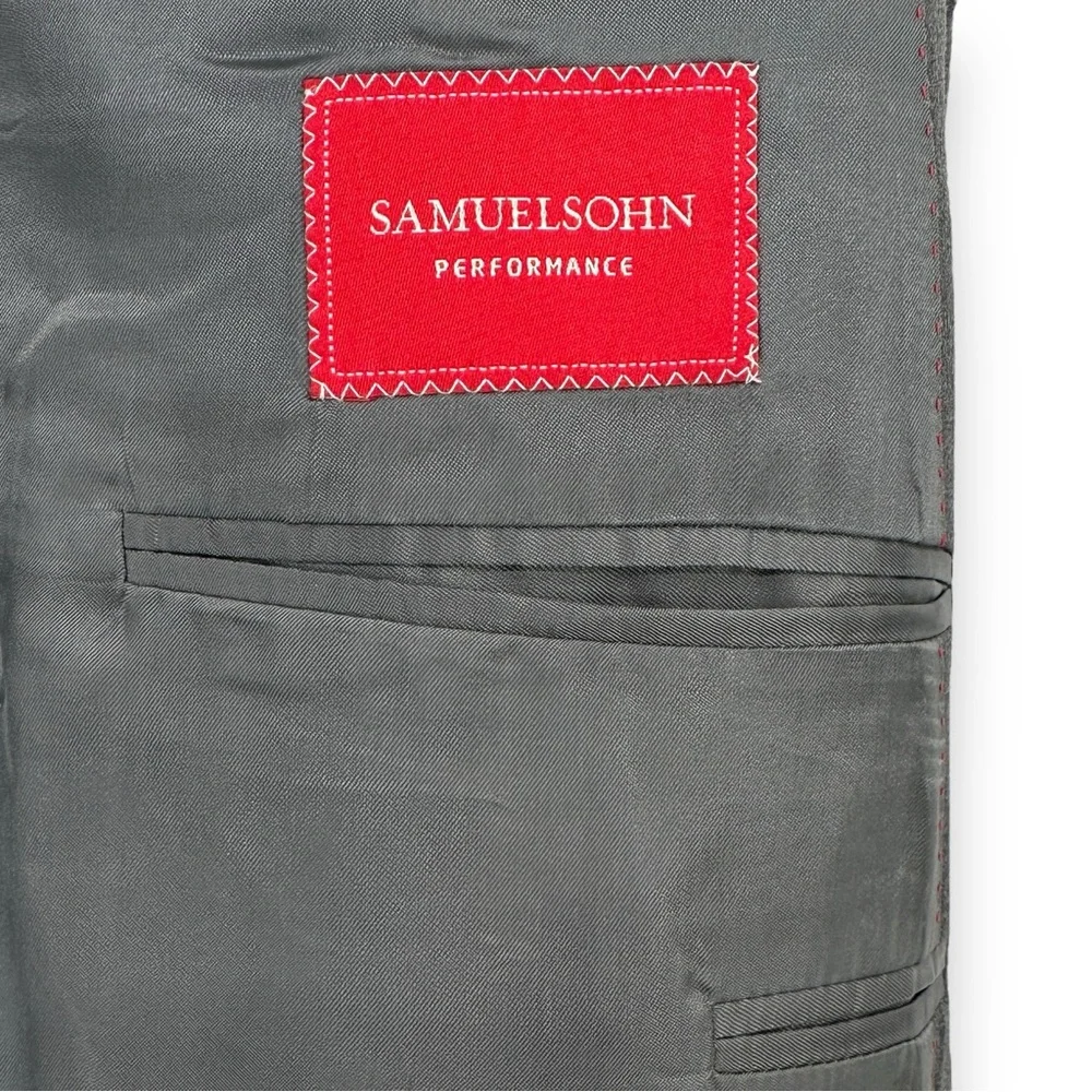 SAMUELSOHN Loro Piana Wool Super 120s Gray Classic Blazer Suit Jacket sz 54